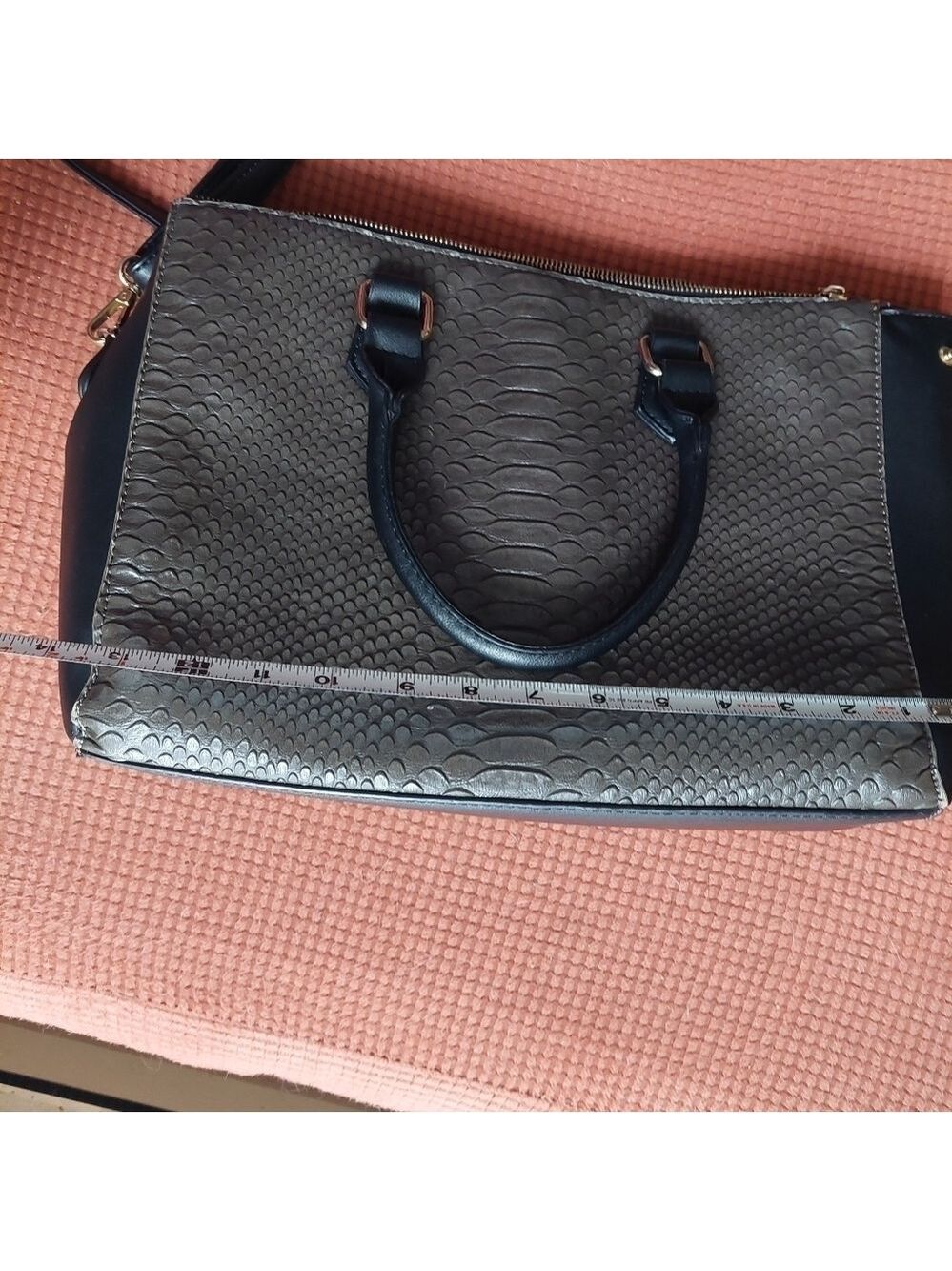 Taupe Large Formed Shell Bag - Picture 14 of 16